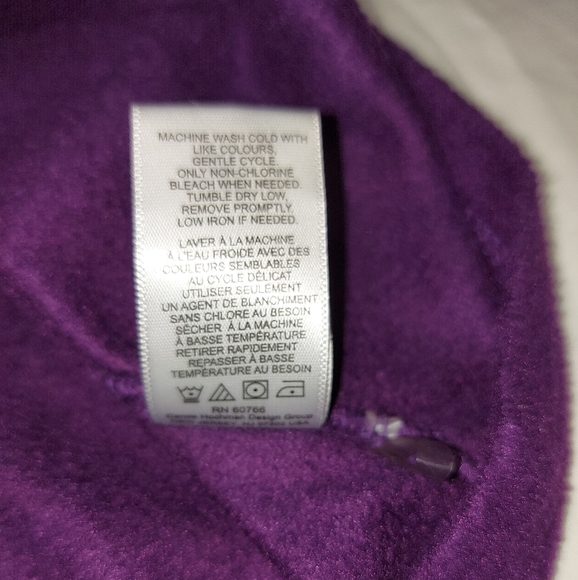 Carole Hochman Purple Light Fleece Full Zip XXL Very Soft - Picture 6 of 6
